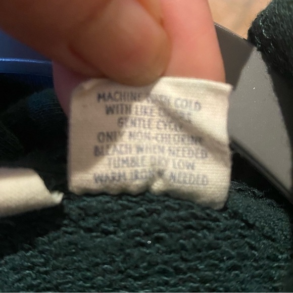 SKY AND SPARROW Women Dark Sage Green Hoodie Sweater Size Large - Picture 6 of 6